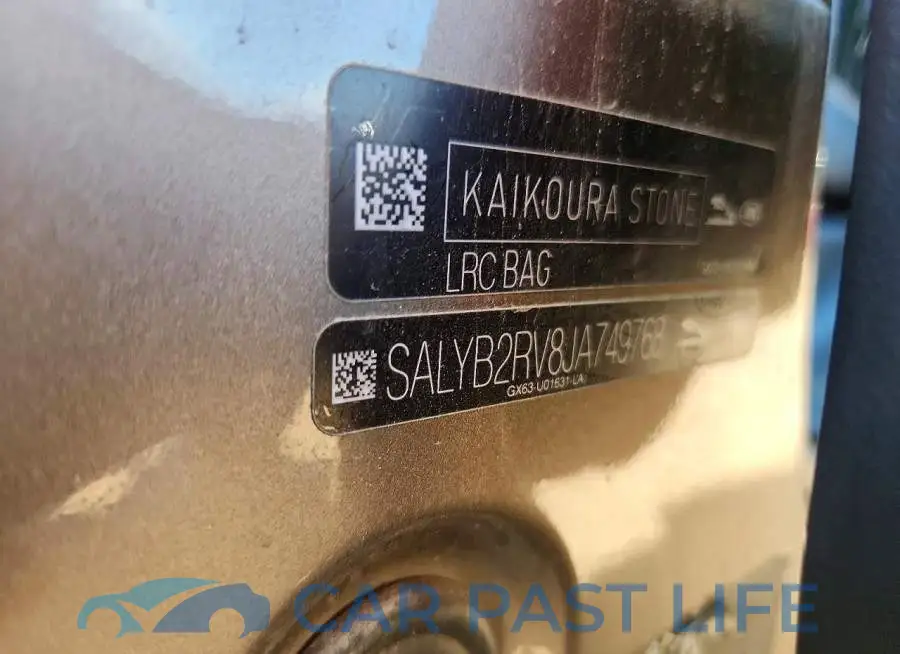 SALYB2RV8JA749768# 12