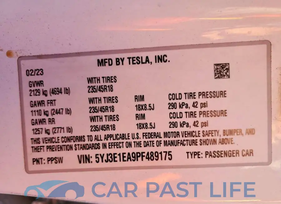 5YJ3E1EA9PF489175# 13