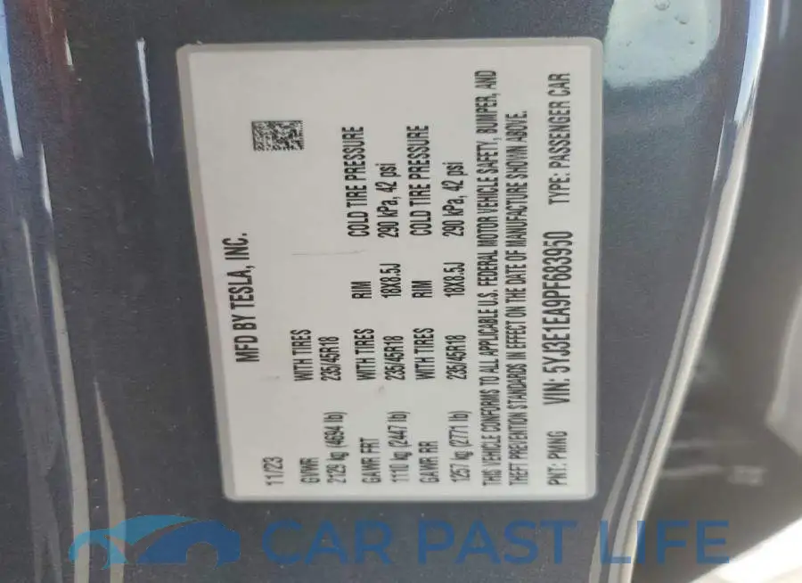 5YJ3E1EA9PF683950# 13