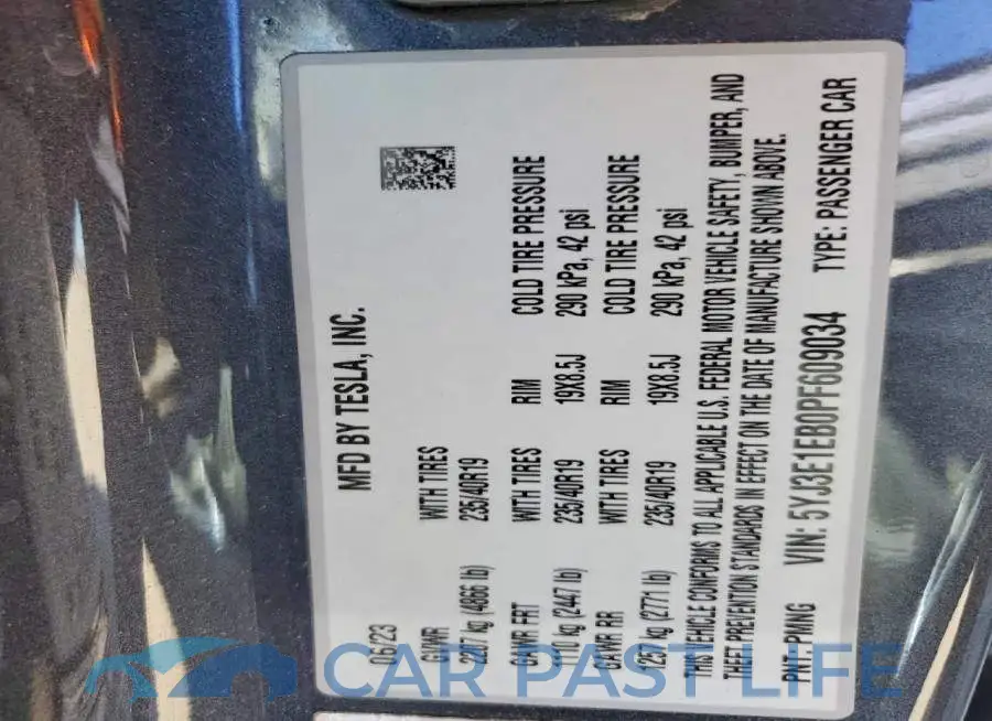 5YJ3E1EB0PF609034# 13