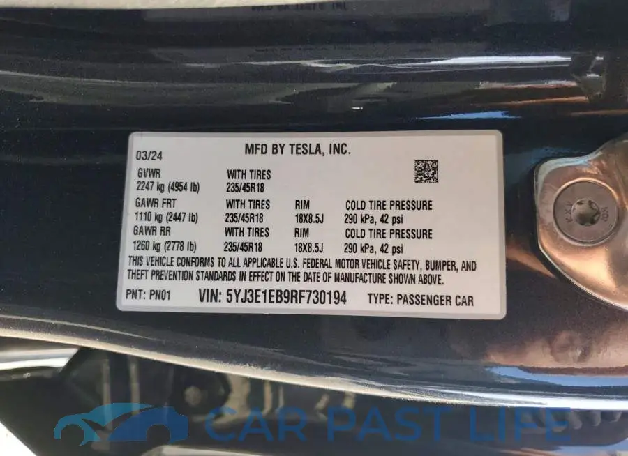 5YJ3E1EB9RF730194# 13