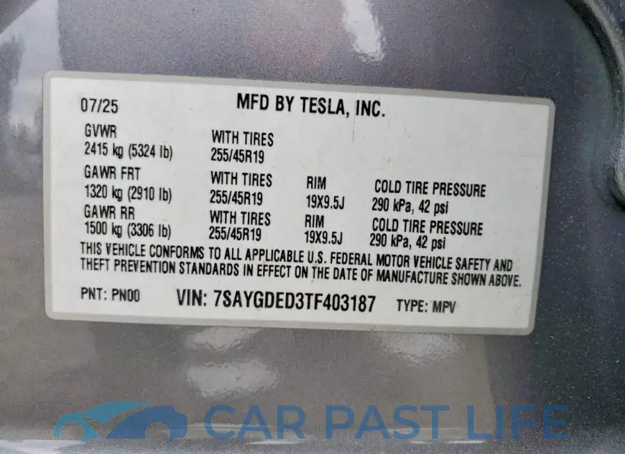 7SAYGDED3TF403187# 13