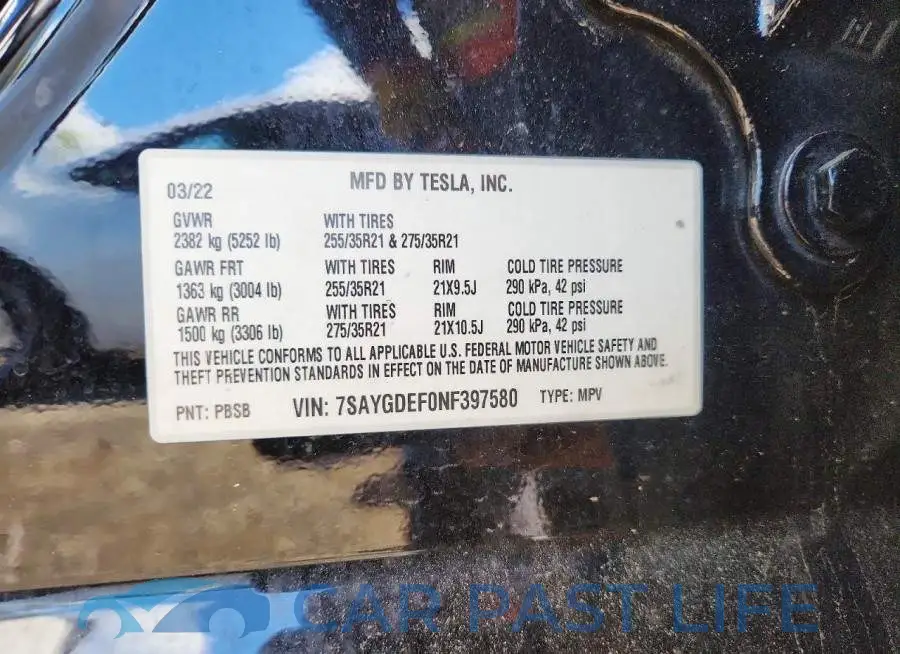 7SAYGDEF0NF397580# 12