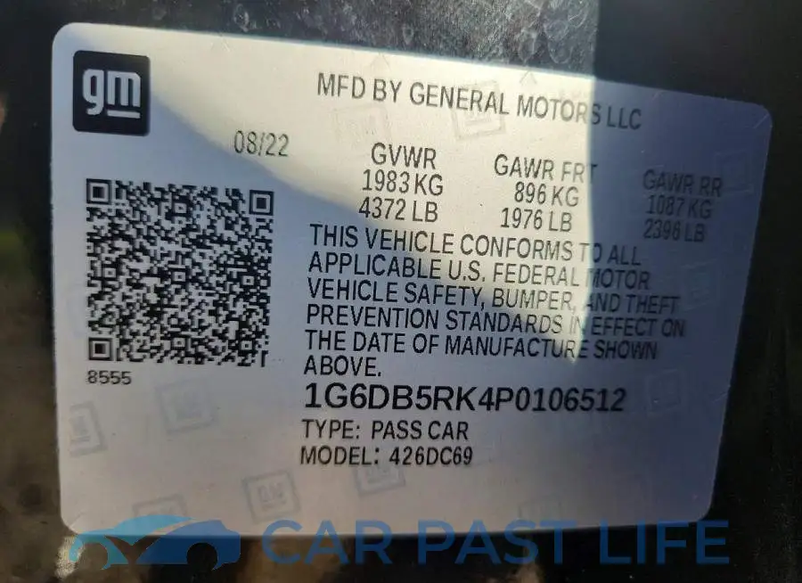 1G6DB5RK4P0106512# 12