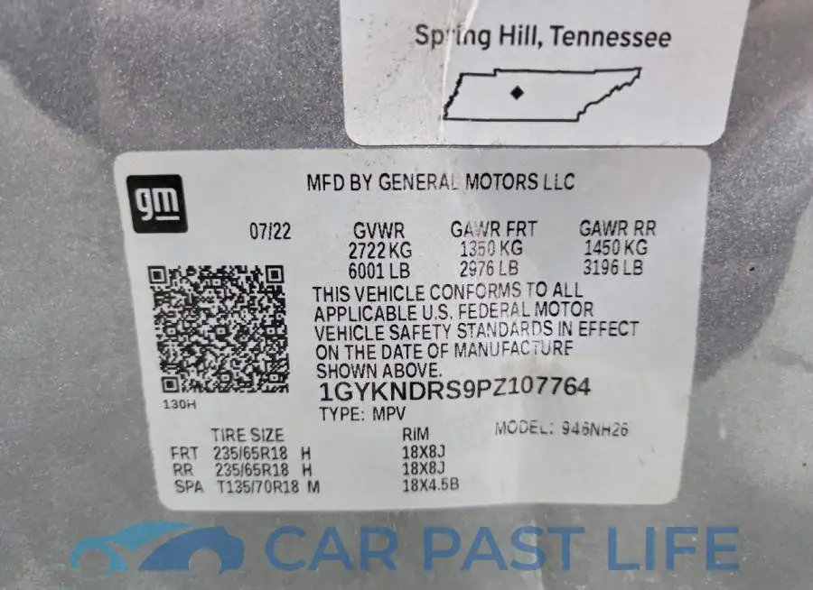 1GYKNDRS9PZ107764# 13