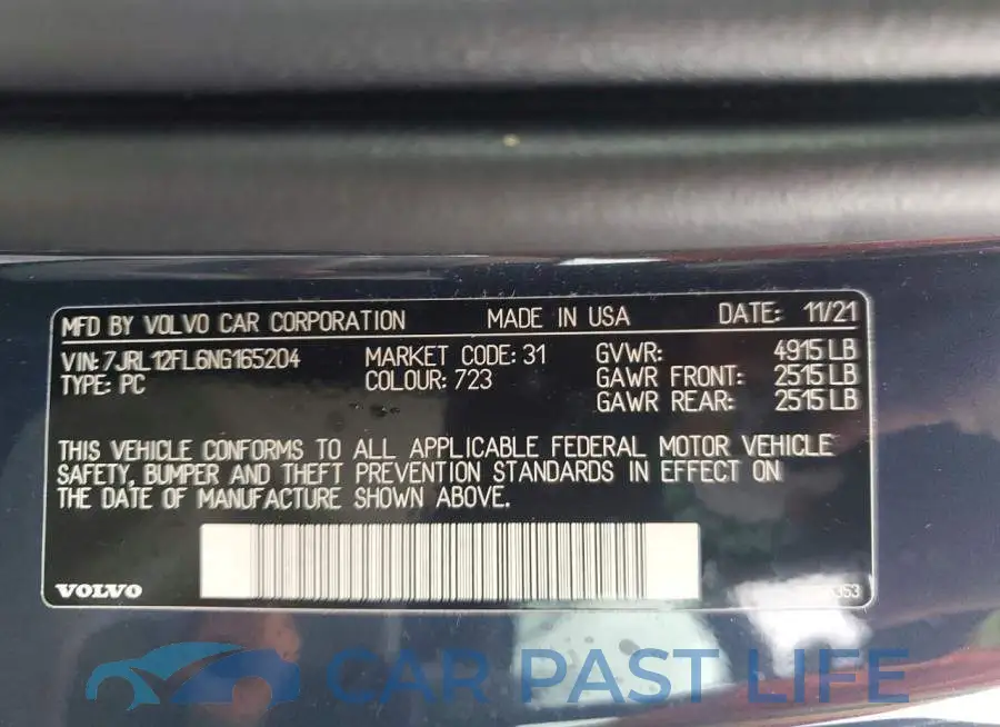7JRL12FL6NG165204# 12