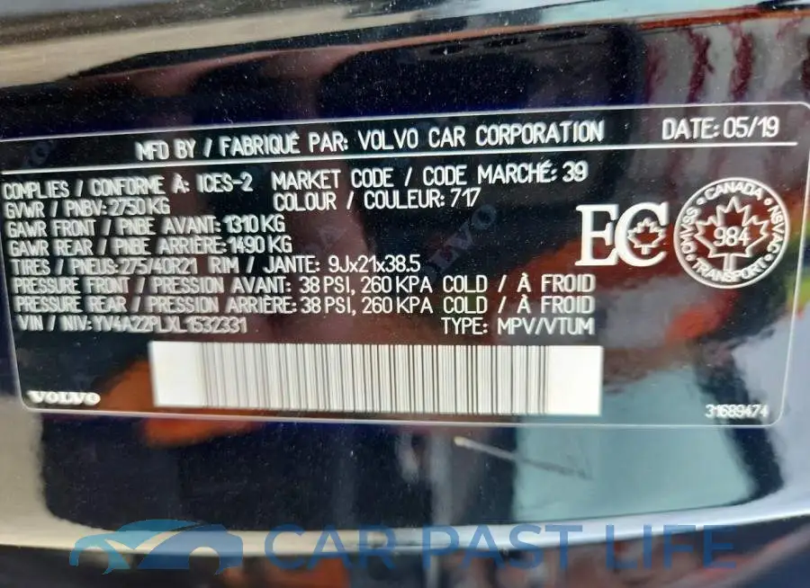 YV4A22PLXL1532331# 13