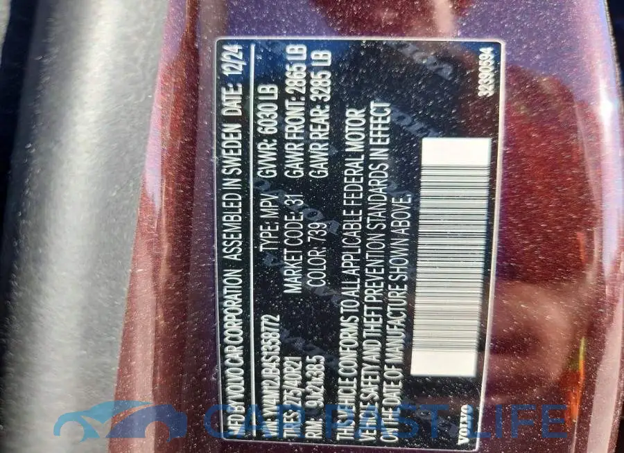 YV4M12JB4S1358772# 13