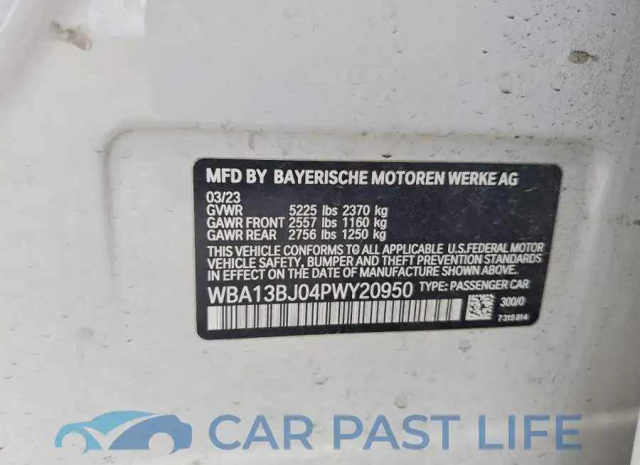 WBA13BJ04PWY20950# 13