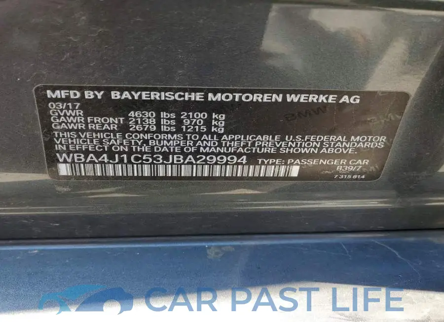 WBA4J1C53JBA29994# 12