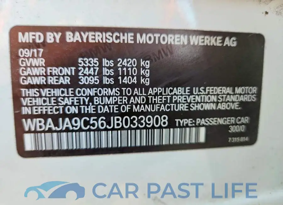 WBAJA9C56JB033908# 13