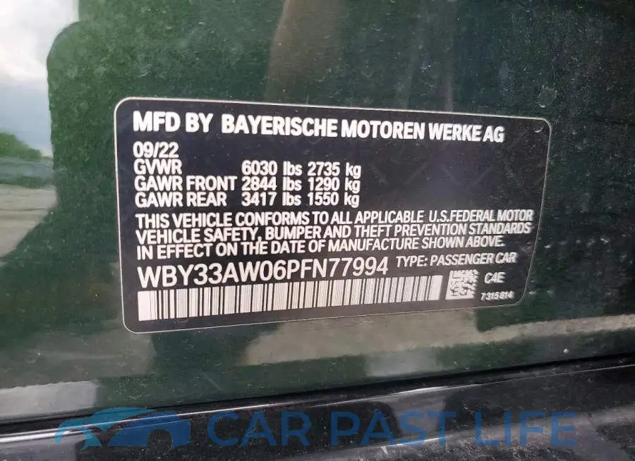WBY33AW06PFN77994# 12