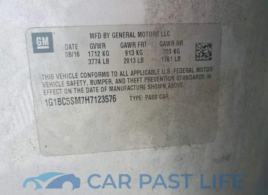 1G1BC5SM7H7123576# 12