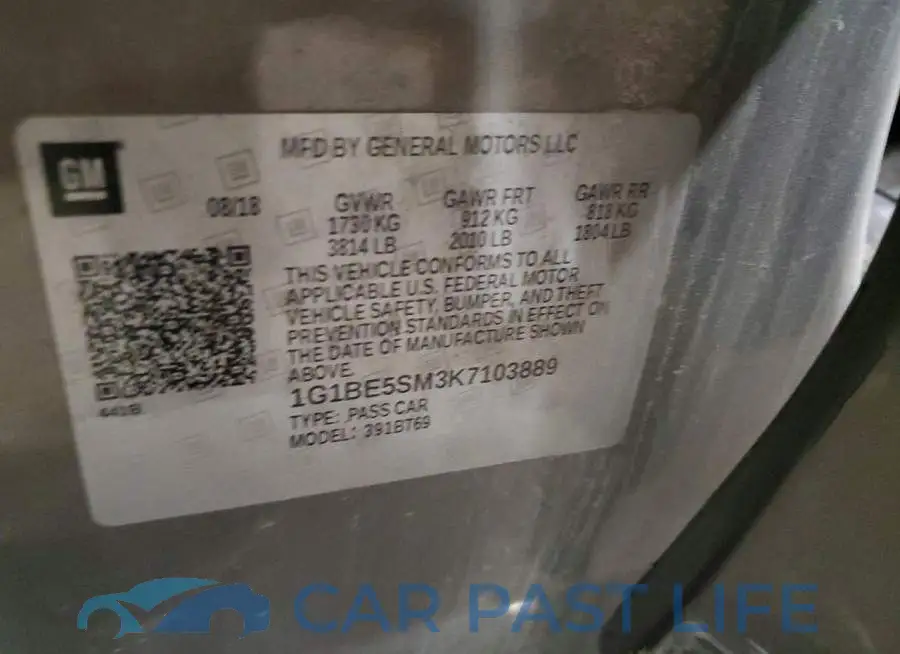 1G1BE5SM3K7103889# 12