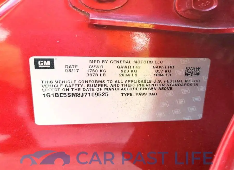 1G1BE5SM8J7109525# 12