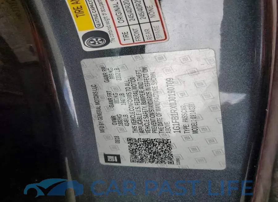 1G1FB1RX0J0190709# 12