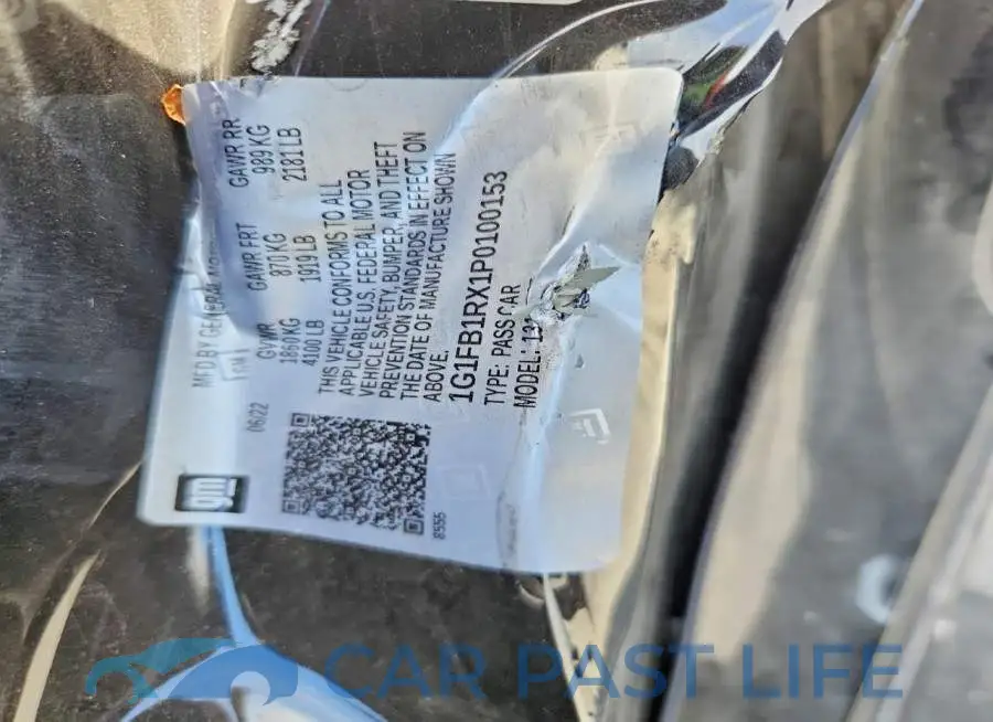 1G1FB1RX1P0100153# 12