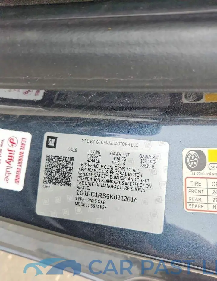 1G1FC1RS6K0112616# 12