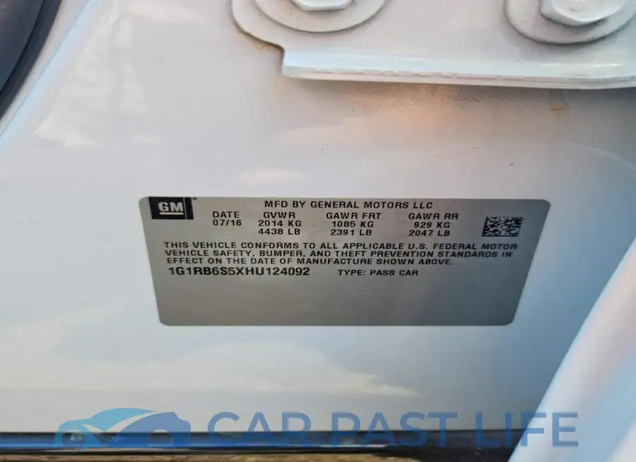 1G1RB6S5XHU124092# 12