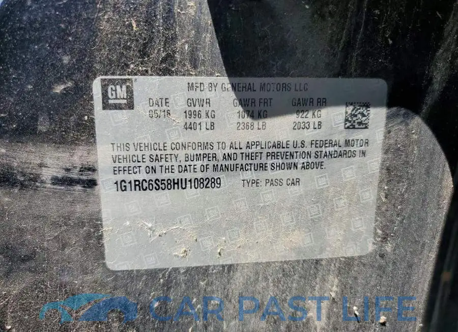 1G1RC6S58HU108289# 12