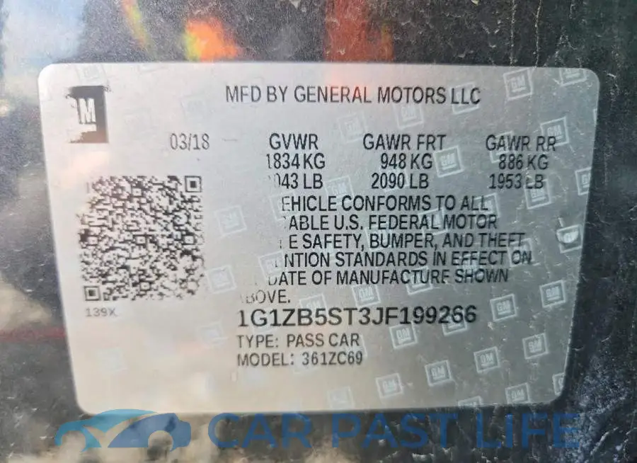 1G1ZB5ST3JF199266# 12
