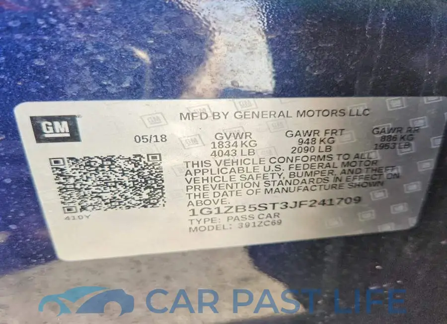 1G1ZB5ST3JF241709# 12