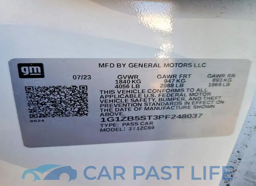 1G1ZB5ST3PF248037# 12
