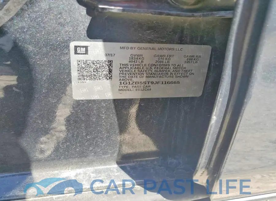 1G1ZB5ST9JF116665# 12