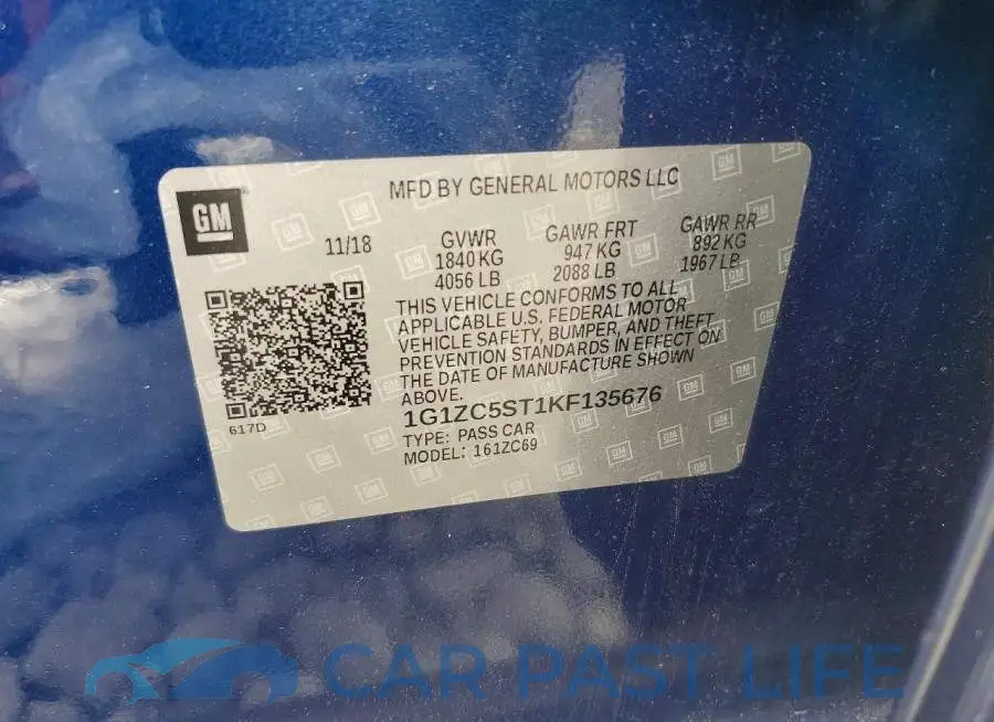 1G1ZC5ST1KF135676# 12