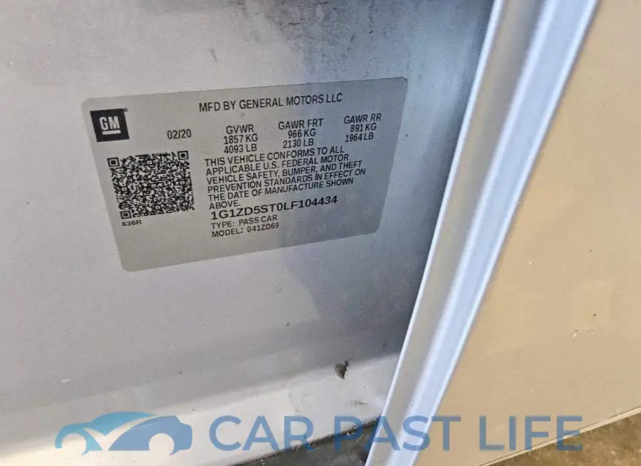 1G1ZD5ST0LF104434# 12