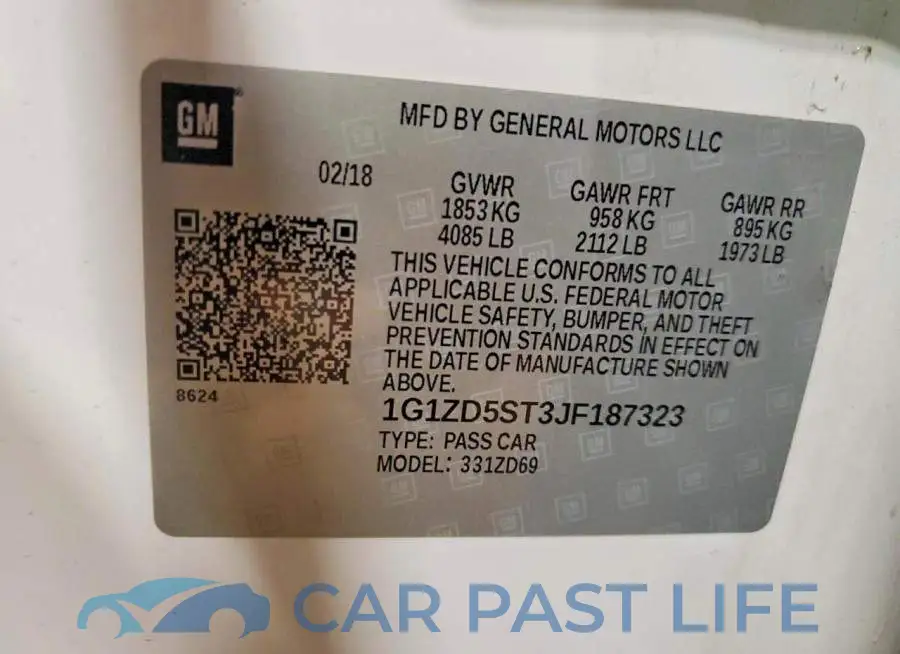1G1ZD5ST3JF187323# 12