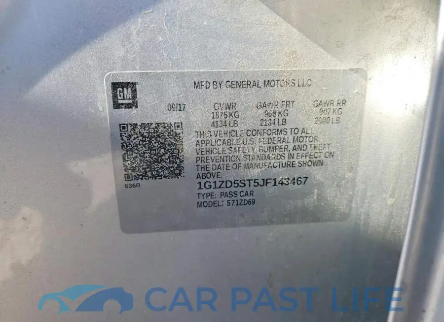 1G1ZD5ST5JF143467# 12