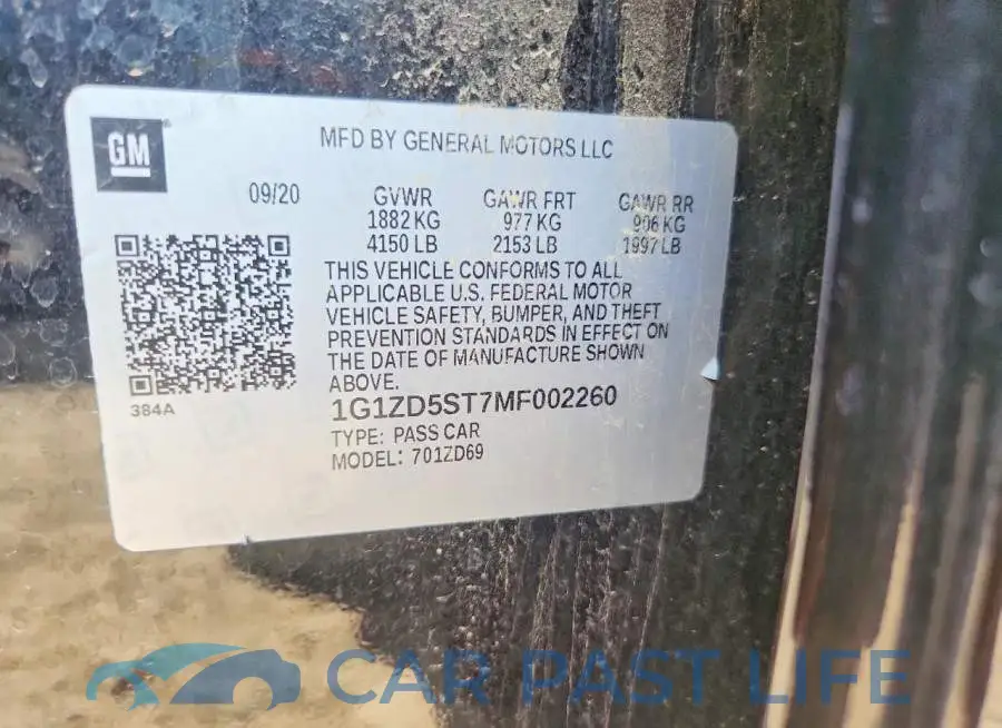 1G1ZD5ST7MF002260# 12