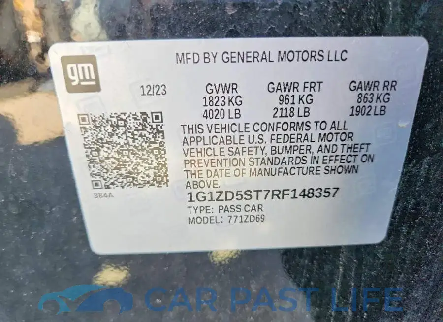 1G1ZD5ST7RF148357# 13