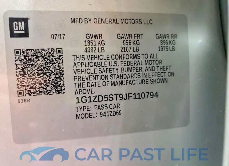 1G1ZD5ST9JF110794# 13