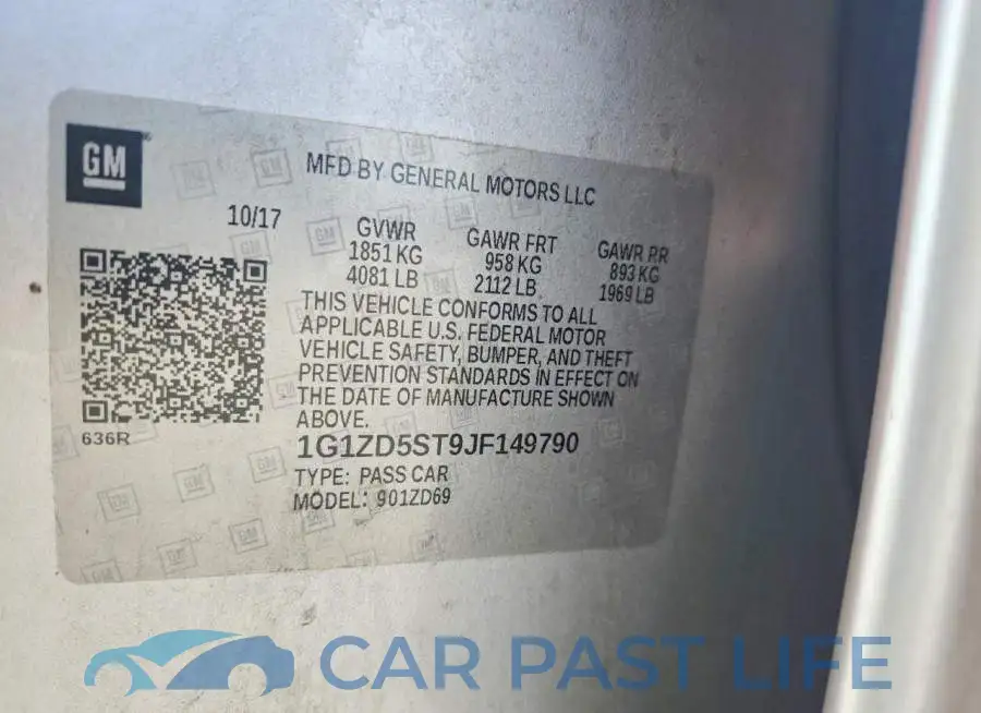 1G1ZD5ST9JF149790# 12