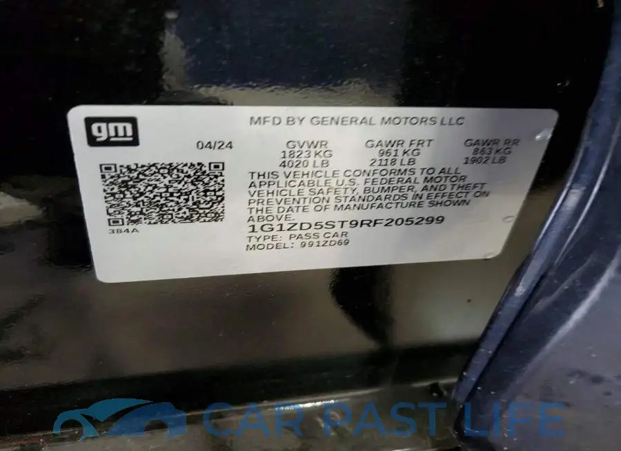 1G1ZD5ST9RF205299# 12