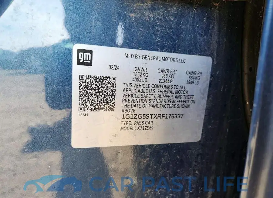 1G1ZG5STXRF176337# 12