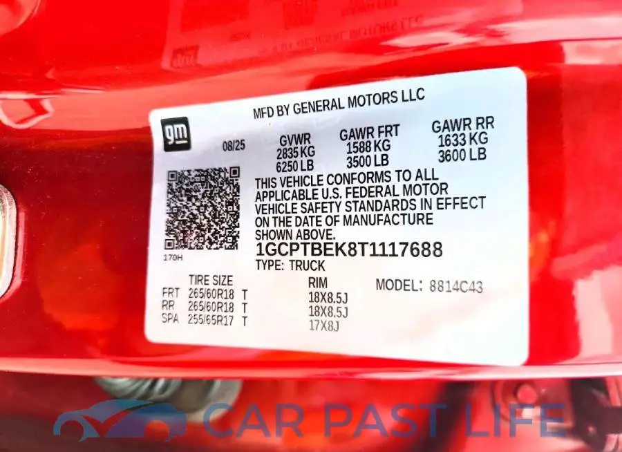 1GCPTBEK8T1117688# 12