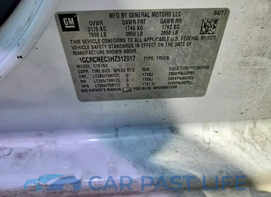 1GCRCNEC3HZ312917# 12