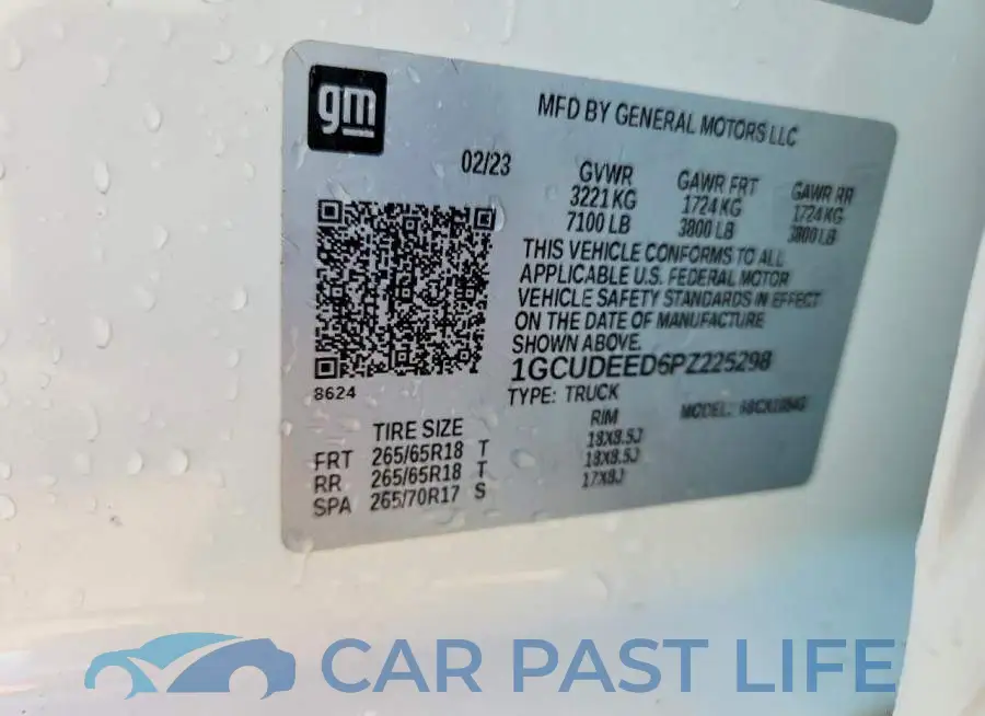 1GCUDEED6PZ225298# 13