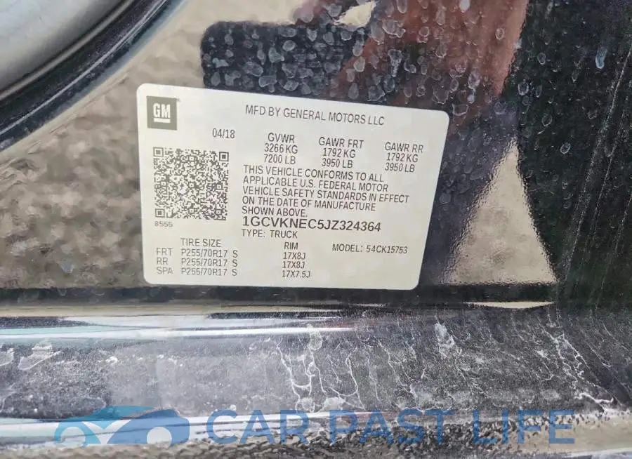 1GCVKNEC5JZ324364# 12