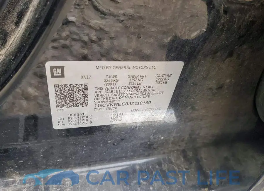 1GCVKREC0JZ110180# 12
