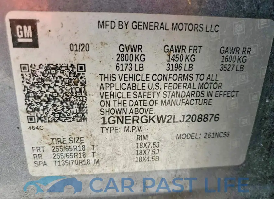 1GNERGKW2LJ208876# 14