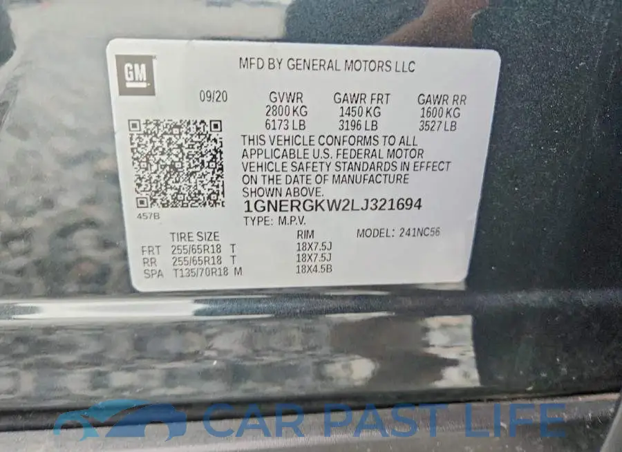 1GNERGKW2LJ321694# 14