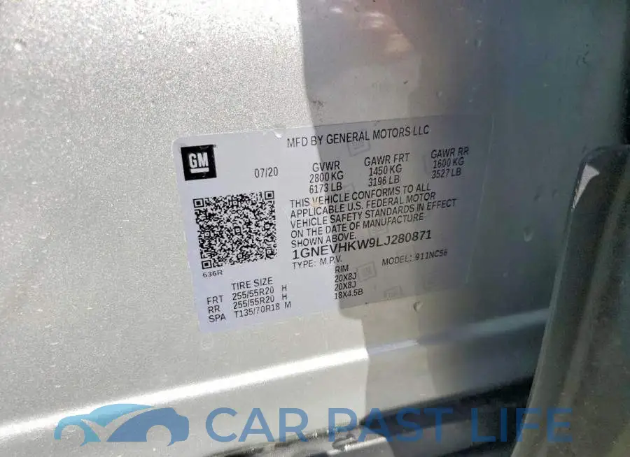 1GNEVHKW9LJ280871# 13