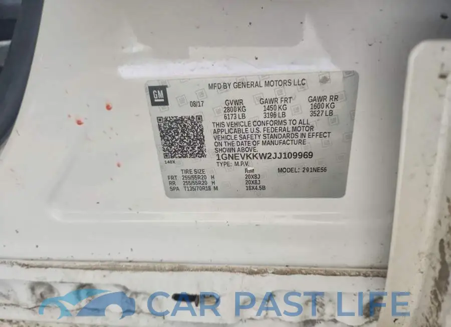 1GNEVKKW2JJ109969# 13
