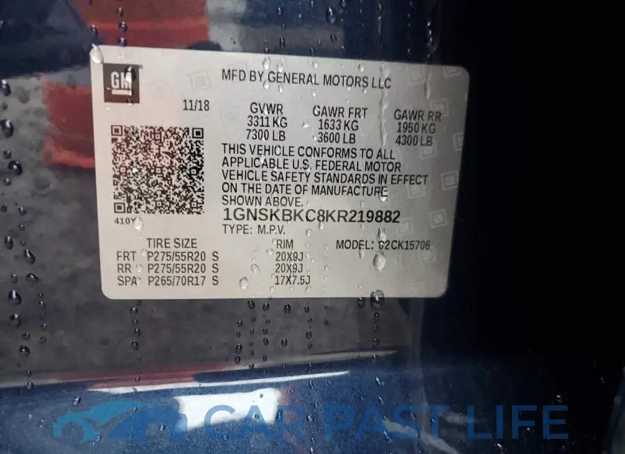 1GNSKBKC8KR219882# 14