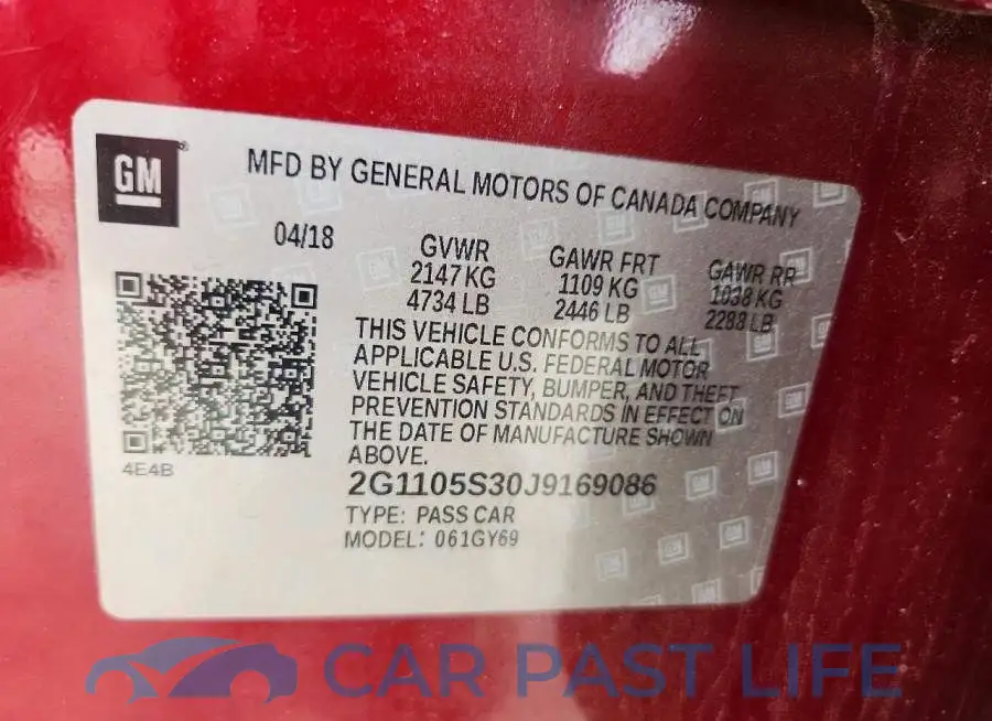 2G1105S30J9169086# 12
