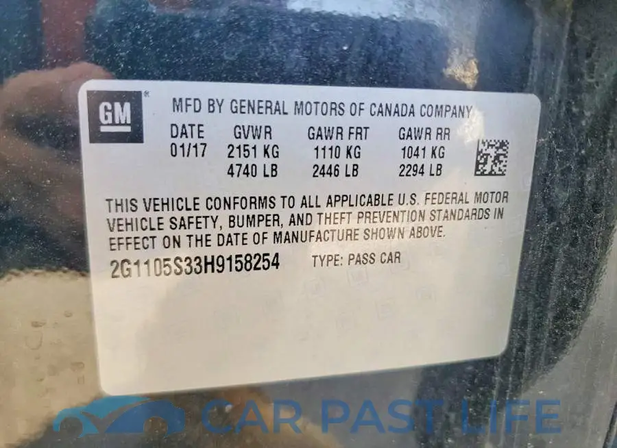 2G1105S33H9158254# 13